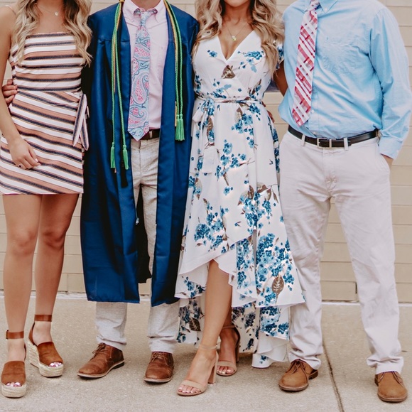 White Floral Print High-Low Dress - Picture 5 of 5